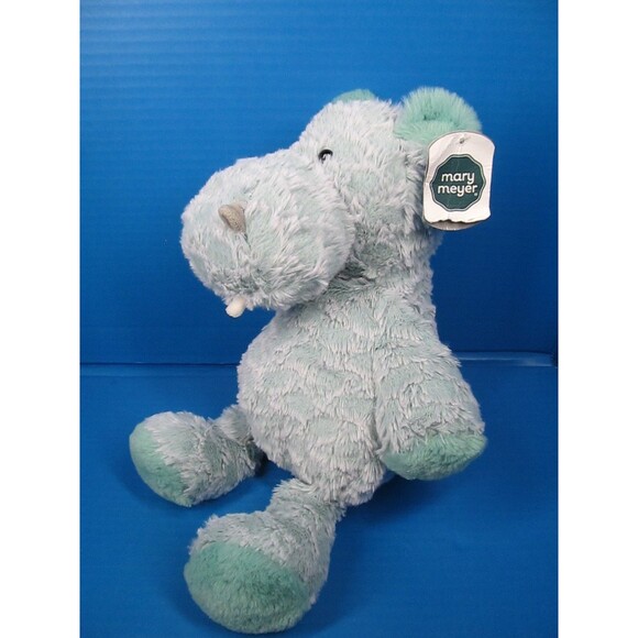 Mary Meyer Plush Fab Fuzz Hippo Calypso Seafoam Green 15” Soft Plush W/Tag - Picture 2 of 7